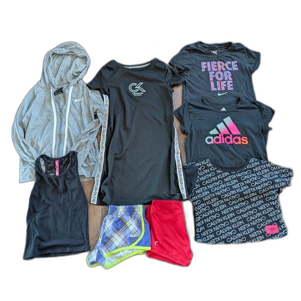 Girls Size 8 Clothing Lot Calvin Klein, Nike, Adidas, Zyia